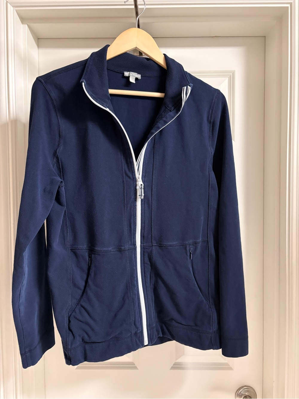 T By Talbots Full-Zip Jacket | L | Navy Blue
